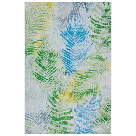 Safavieh 6 ft.-7 in. x 6 ft.-7 in. Summer Coastal Round Rug; Green & Grey SMR485Y-7R